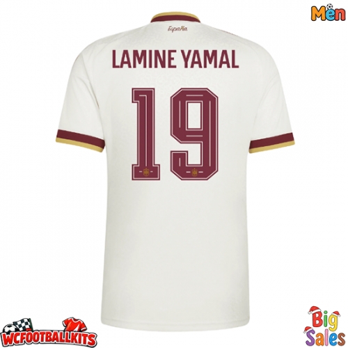 Spain Lamine Yamal #19 Replica Away Stadium Shirt World Cup 2026 Short Sleeve
